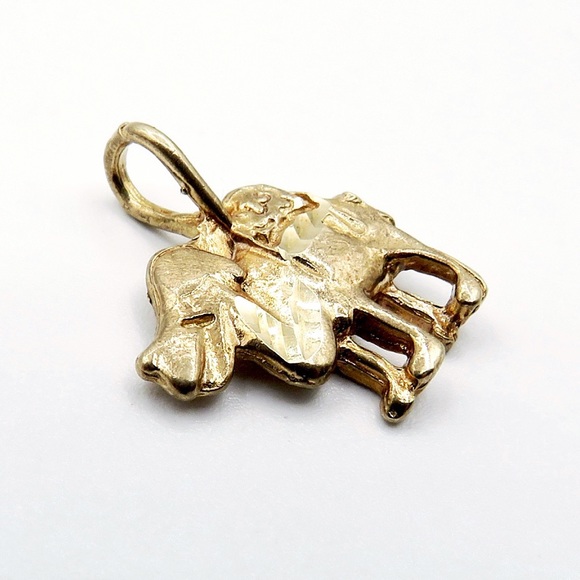 Solid 14k rose gold camel pendant/charm 15.1mm x 12.3mm - Picture 3 of 5